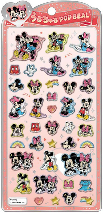 Crux Glossy Pop Seal Disney Mickey And Minnie Puffy Three Dimensional Smartphone Decoration Fan Support 132225