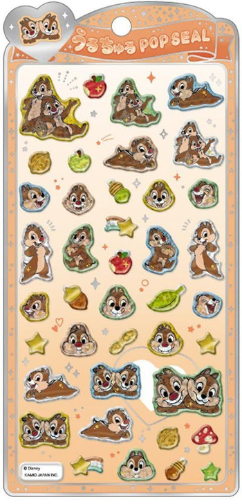 Crux Uruchuru Pop Seal Disney Chip And Dale Puffy Three Dimensional Phone Decoration Fan Activity