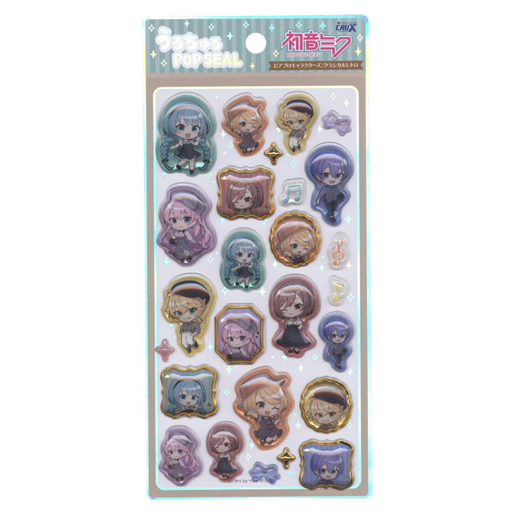 Hatsune Miku Uruchuru Pop Sticker Classical Retro