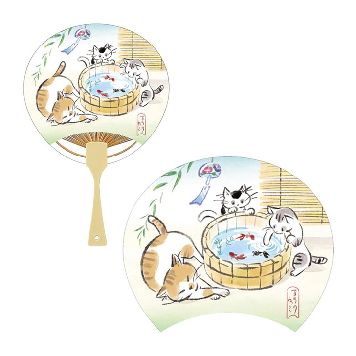 Sanrio Message Card Summer Cat And Goldfish Fan JSP 81-5 689343