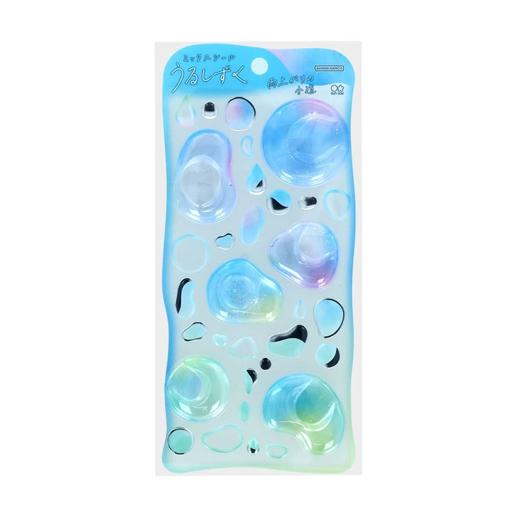 Sun Star Stationery Water Puffy Stickers Gloss Drops Rainy Path S8817812