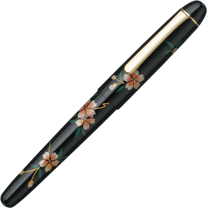 Platinum Pen 3776 Century Kaga Hira-maki-e Sakura Fountain Pen - Fine Nib
