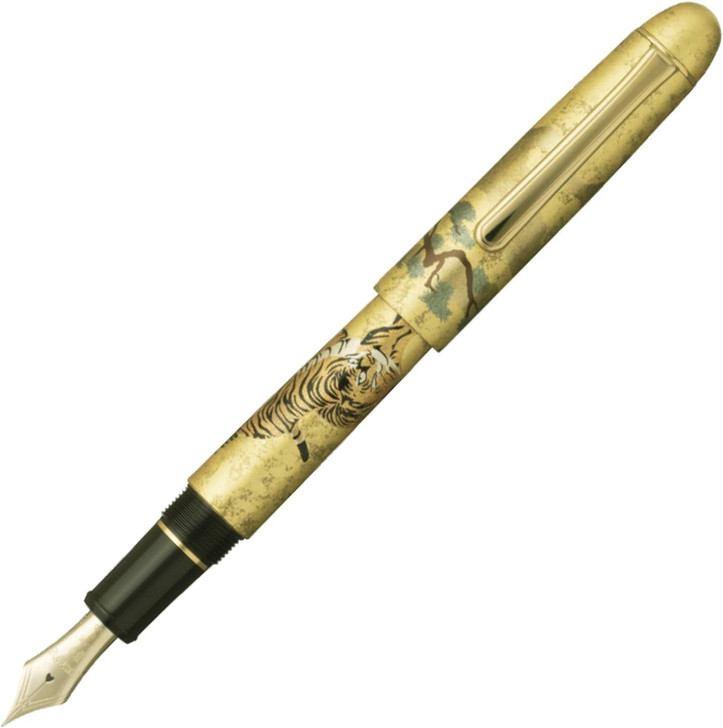 Platinum Pen 3776 Century Kanazawa Foil Matsu Tora Fountain Pen - Broad Nib