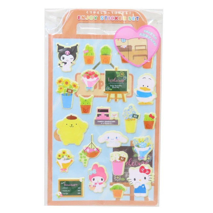 T's Factory Sanrio Enjoy Sticker Set Town Flower Shop