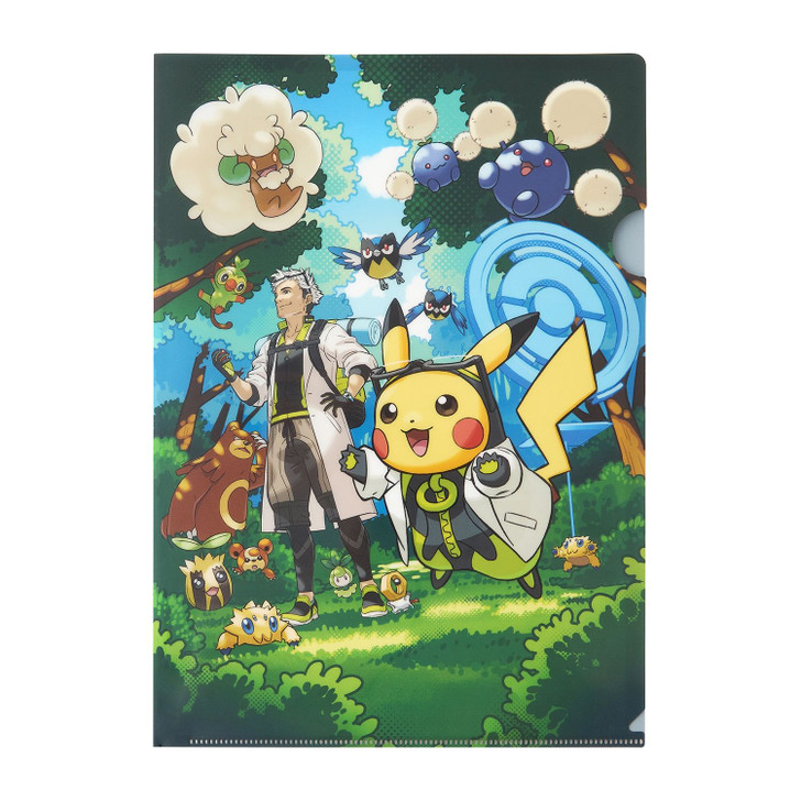 Pokemon Center Original A4 Clear File Pokemon GO Professor Willow's Assistant Pikachu