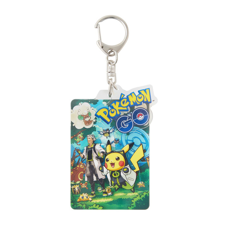 Pokemon Center Original Acrylic Keychain Pokemon GO Professor Willow's Assistant Pikachu