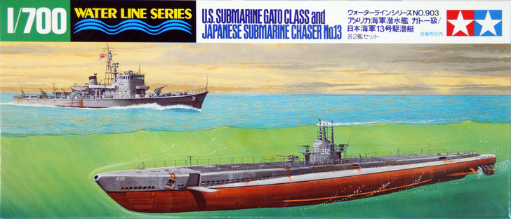 Tamiya 31903 US Submarine Gato Class & Japanese Chaser No.13 1/700