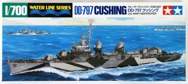 Tamiya 31907 US Navy Destroyer DD-797 Cushing 1/700 Scale Kit (4950344999545)