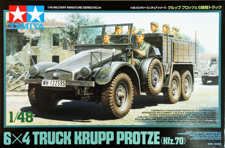 Tamiya 32534 German 6x4 Truck Krupp Protze (Kfz.70) 1/48 Scale Kit