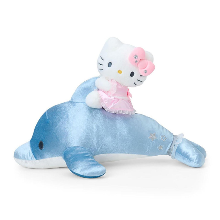  Sanrio Plush Cushion Shiny Dolphin Hello Kitty 132756 