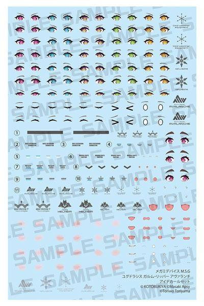  Kotobukiya MSG Yggdrasis Garm Ripper Avalanche Eye Decal Set (Megami Device) 