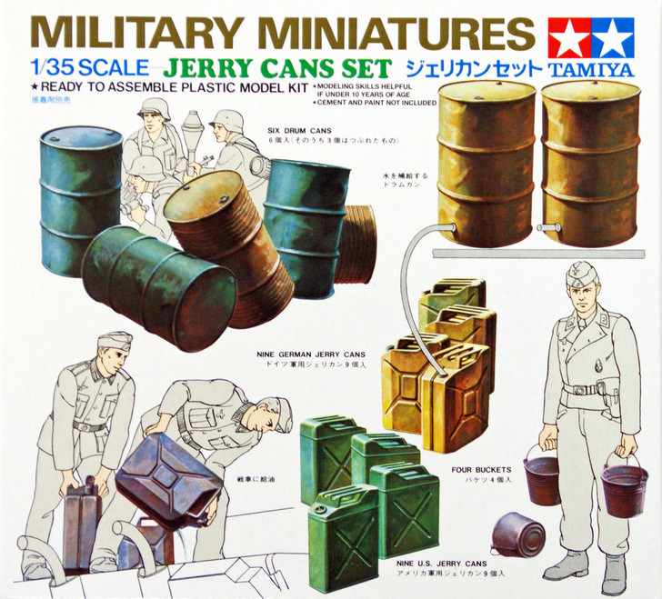 Tamiya 35026 Military Miniatures Jerry Cans Set 1/35 Scale Kit