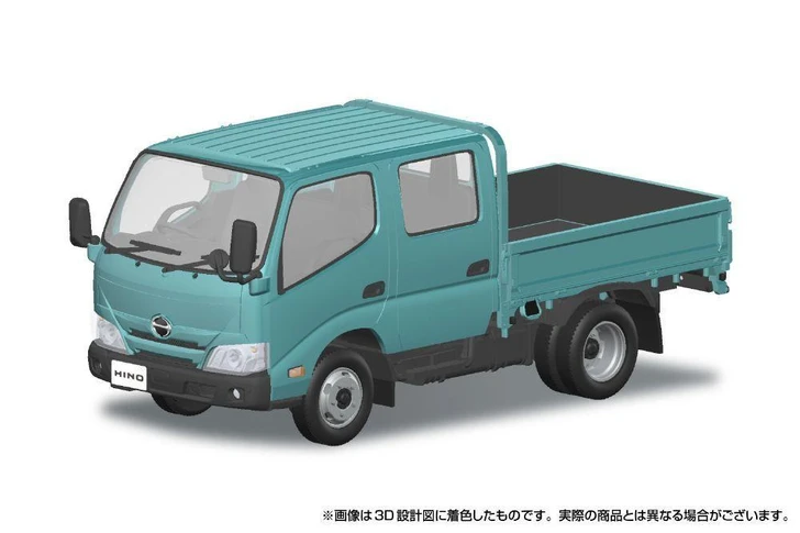  Aoshima 1/32 Scale Hino Dutro Double Cab Turquoise Plastic Model 