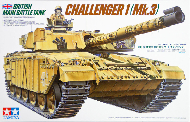 Tamiya 35154 British Main Battle Tank Challenger 1 (Mk.3) 1/35 Scale Kit