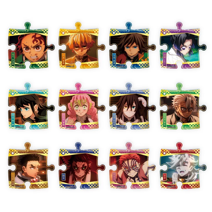 Jigsaw Puzzle Demon Slayer: Kimetsu no Yaiba Puzzle Badge Box (12 Pieces)