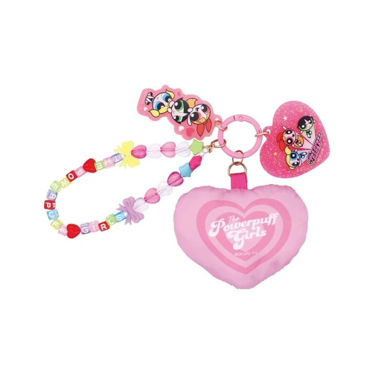T's Factory Powerpuff Girls Jingly Cushion Key Ring Pink