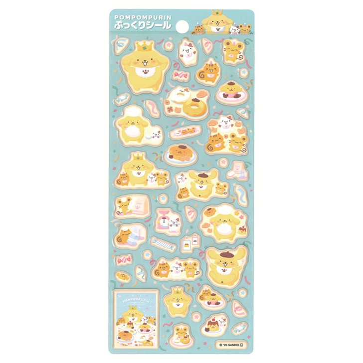 T's Factory Pompompurin Puffy Stickers B Sweets Party