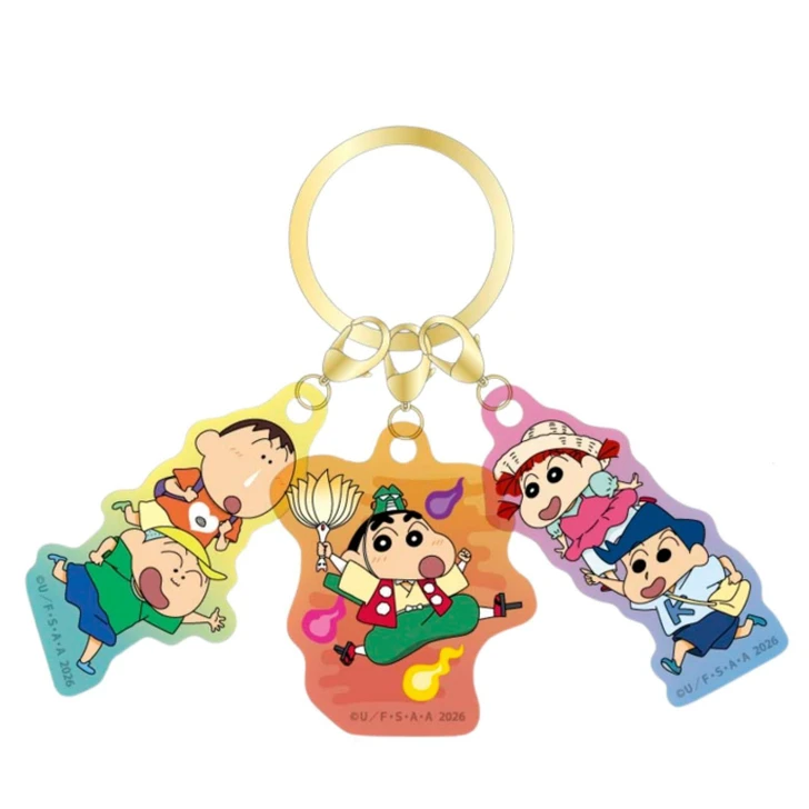 T's Factory Shin Chan Three Charm Key Holder Youkai Bake And Kasukabe Defense Force