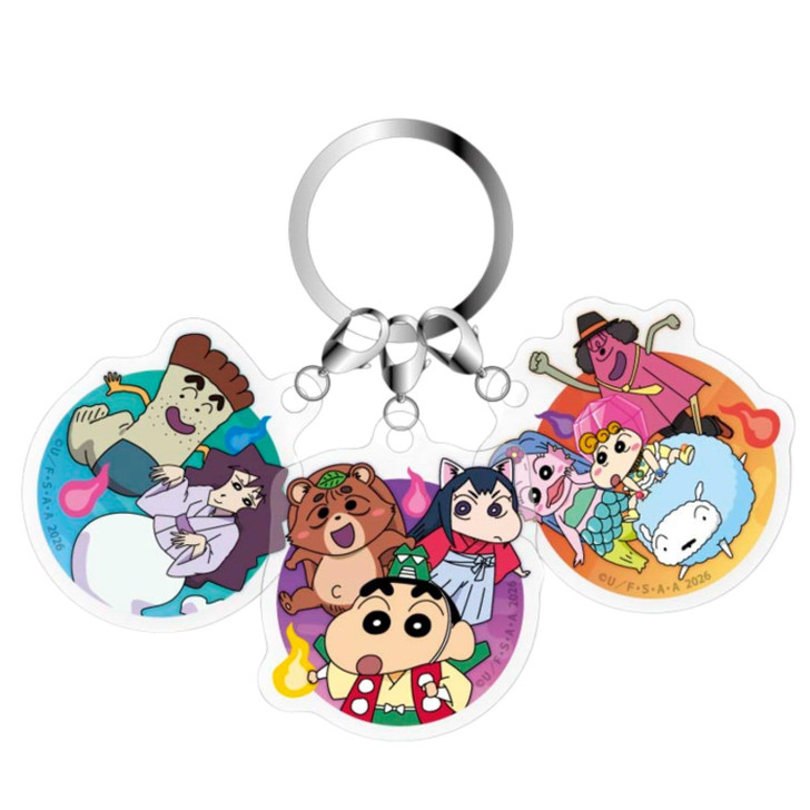 T's Factory Shin Chan 3 Charm Key Holder Yokai Bake / Yokai
