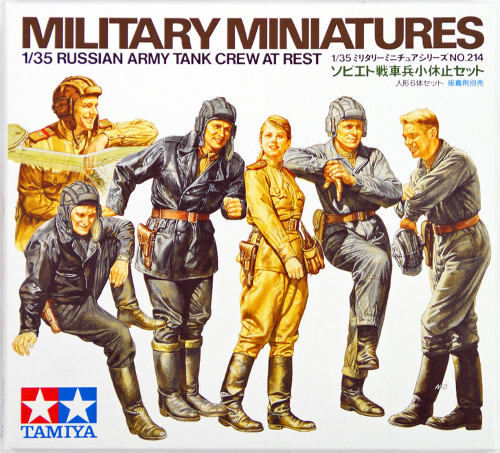 Tamiya 35214 Russian Army Tank Crew At Rest 1/35 Scale Kit (4950344996766)
