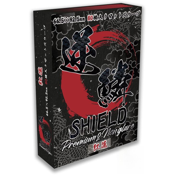 Gyakurin Shield Premium & Non-Glare Crimson Pack Of 80 Black Lining