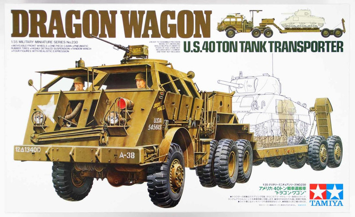 Tamiya 35230 US 40 Ton Tank Transporter Dragon Wagon 1/35 Scale Kit