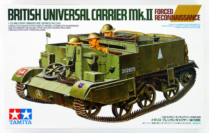 Tamiya 35249 British Universal Carrier Mk.II Forced Reconnaissance 1/35 kit (4950344996469)