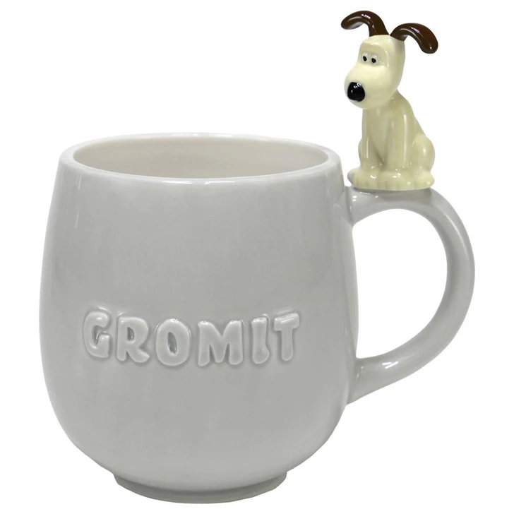  T's Factory Wallace And Gromit Mug With Figure Gray 