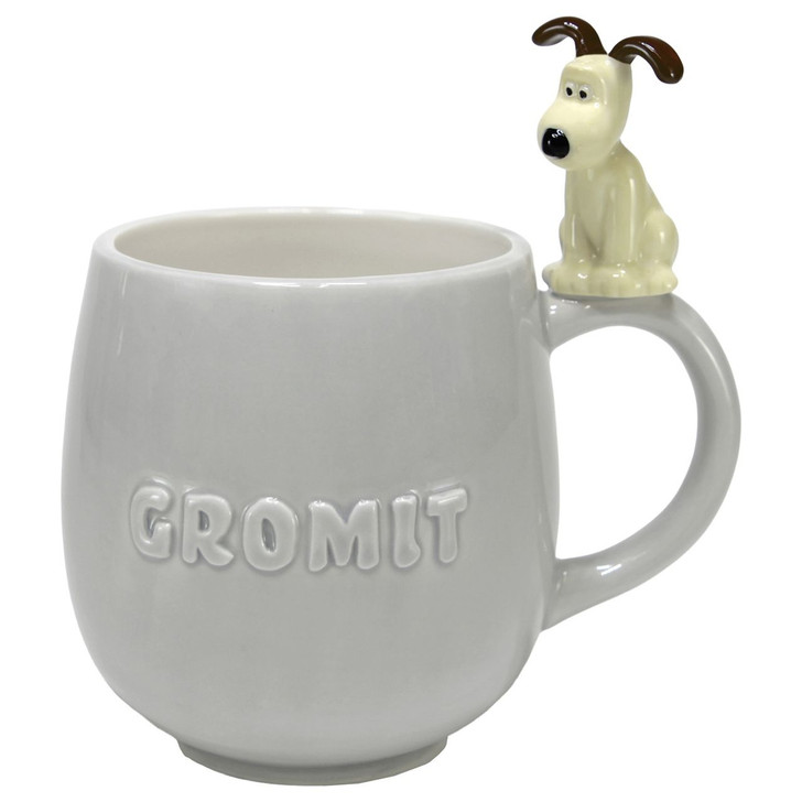 T's Factory Wallace And Gromit Mug With Figure Gray