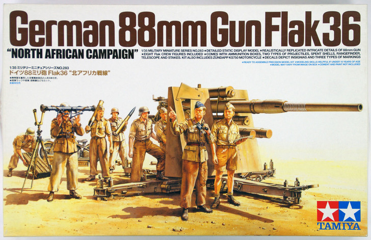 Tamiya 35283 German 88mm Gun Flak 36 North African Campaign 1/35
