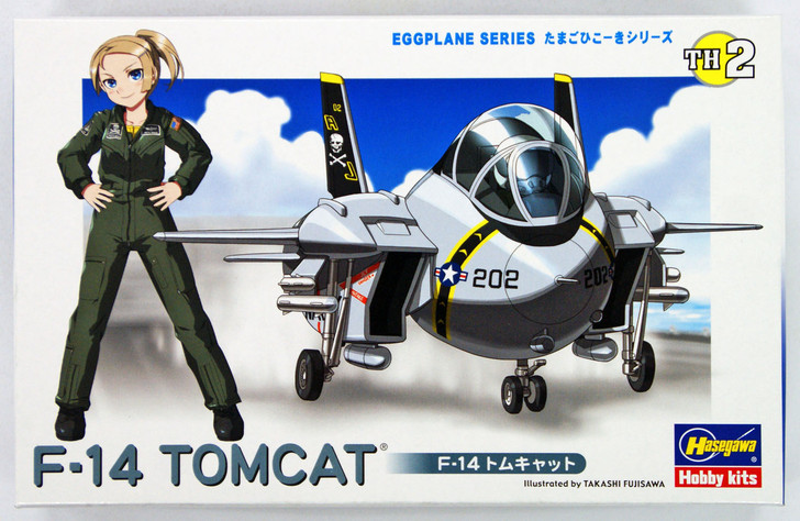 Hasegawa TH02 F-14 TOMCAT Eggplane (Egg Plane) Series Plastic Model Kit (4967834601024)