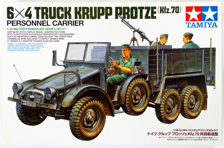 Tamiya 35317 German 6x4 Truck Krupp Protze (Kfz.70) 1/35 Scale Kit