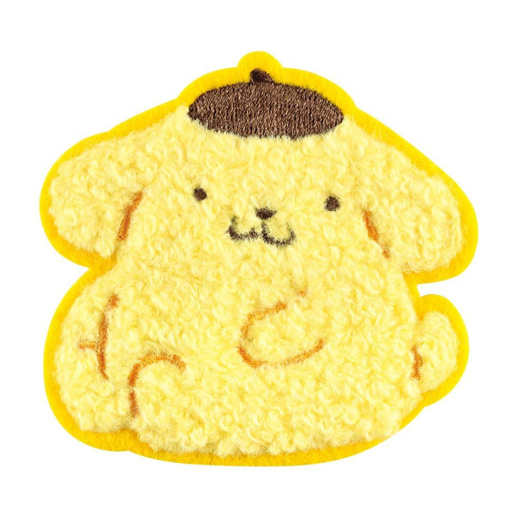 T's Factory Sanrio Fluffy Embroidered Sticker Adorably Sitting Pom Pom