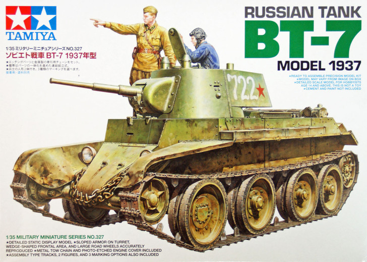 Tamiya 35327 Russian Tank BT-7 Model 1937 1/35 Scale Kit (4950344353279)