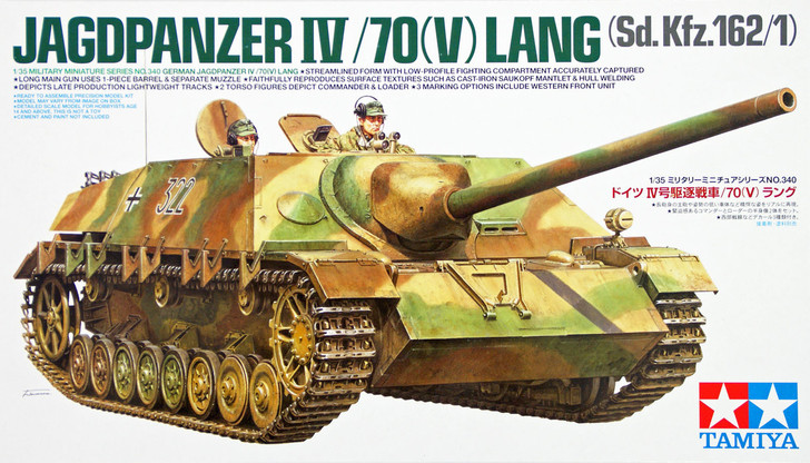 Tamiya 35340 German Jagdpanzer IV/70(V) Lang (Sd. Kfz.162/1) 1/35 Scale Kit