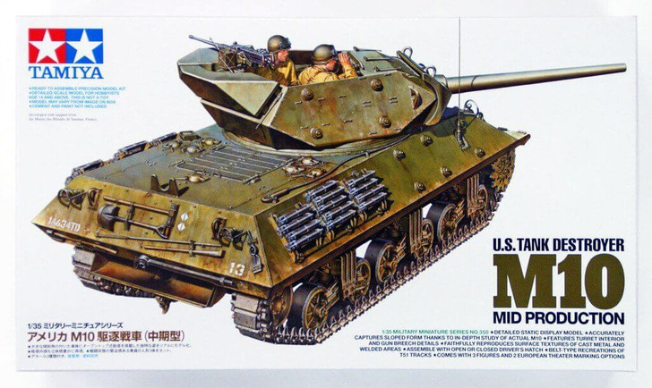 Tamiya 35350 US Tank Destroyer M10 Mid Production 1/35 scale kit