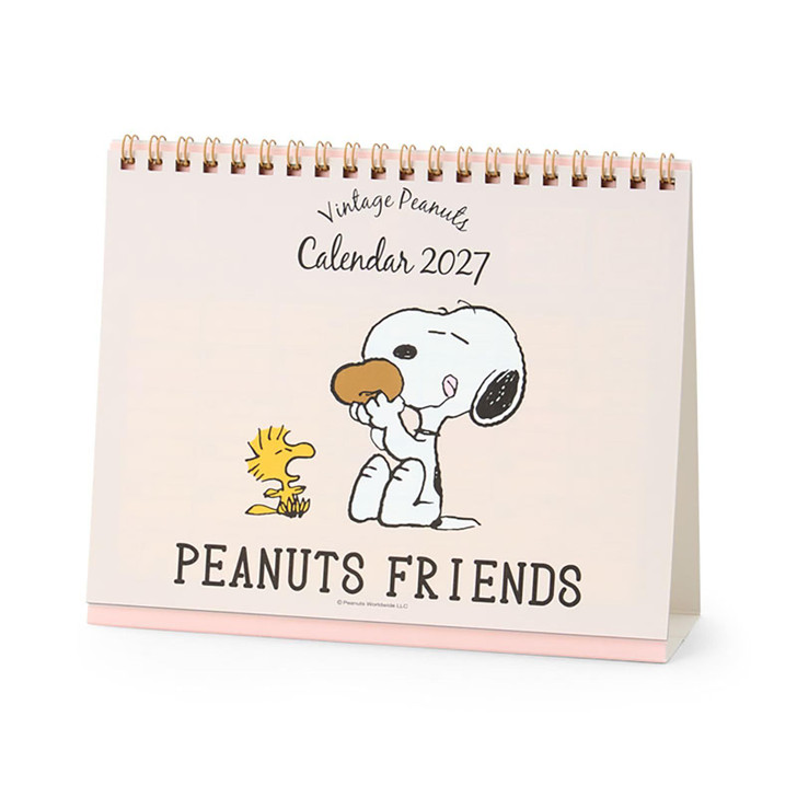 Sanrio Other Ring Calendar 2027 Snoopy Desktop Calendar Includes Rokuyo And Moon Phases 921548