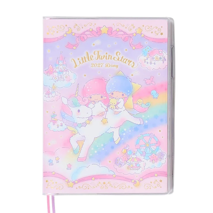  Sanrio LittleTwinStars Block Type Diary 2027 Kiki Lala October Start Planner 922790 