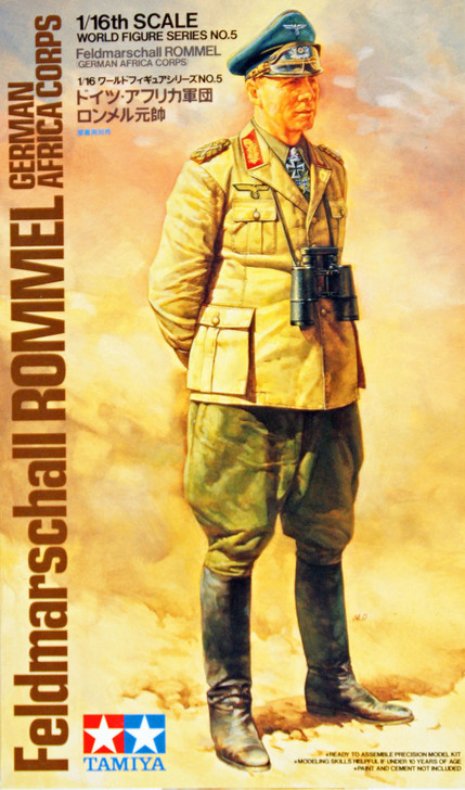 Tamiya 36305 WWII Feldmarschall ROMMEL German Africa Corps 1/16 Scale Kit Figure