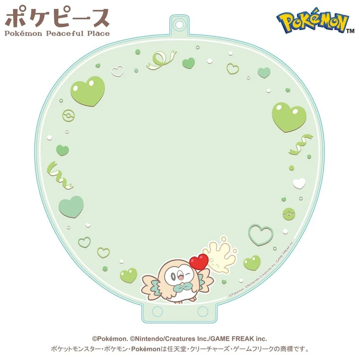  Pokemon Center Original Uchiwa Case PokePeace Rowlet & Milcery 