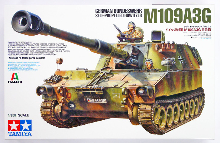 Tamiya 37022 German Bundeswehr Self-Propelled Howitzer M109A3G 1/35 Scale Kit (4950344370221)