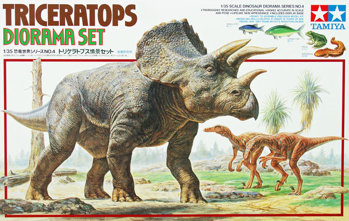 Tamiya 60104 Triceratops Diorama Set 1/35 Scale Kit (4950344601042)
