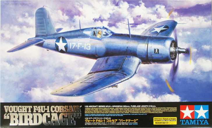 Tamiya 60324 Vought F4U-1 Corsair BIRDCAGE 1/32 Scale Kit (4950344603244)