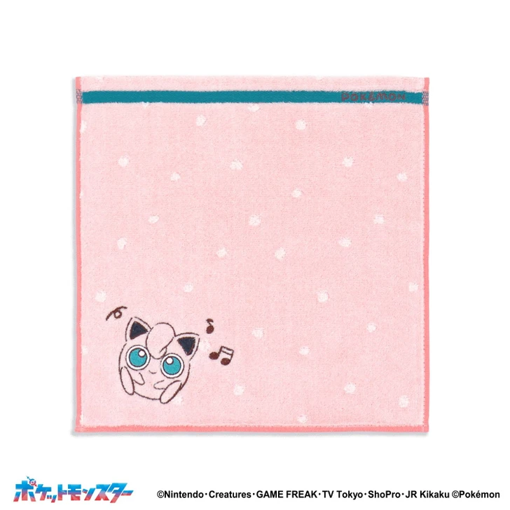 Pokemon Center Original Towel Handkerchief Multi Dot Jigglypuff