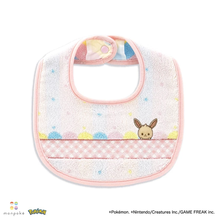 Pokemon Center Original Monpoke Bib Nice To Meet You Pink Eevee