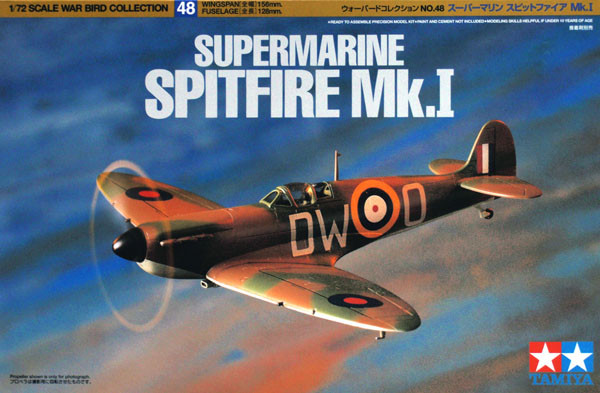 Tamiya 60748 Supermarine Spitfire Mk.I 1/72 Kit (4950344607488)