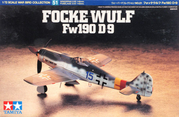 Tamiya 60751 Focke-Wulf Fw190 D-9 1/72 Scale Kit (4950344607518)