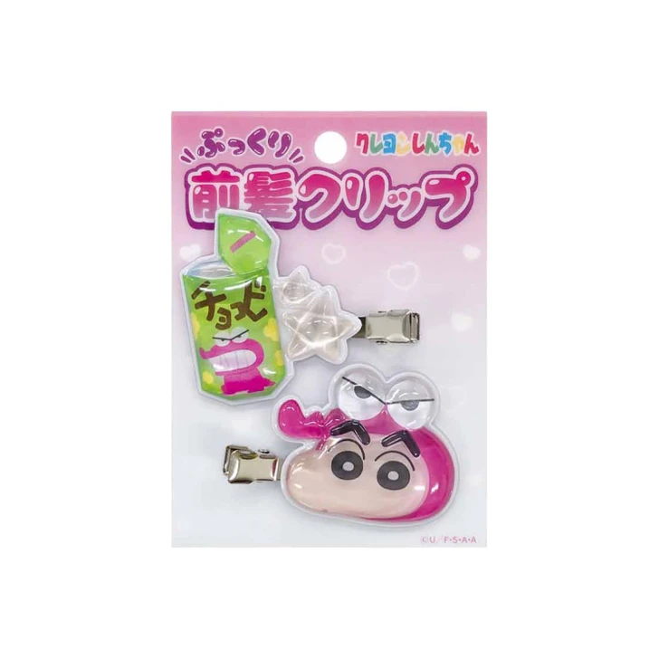 iplanning Crayon Shin Chan Three Dimensional Acrylic Front Hair Clip K7461A Pink