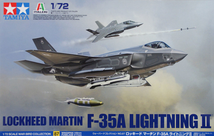Tamiya 60787 Lockheed Martin F-35A Lightning II 1/72 Scale Kit