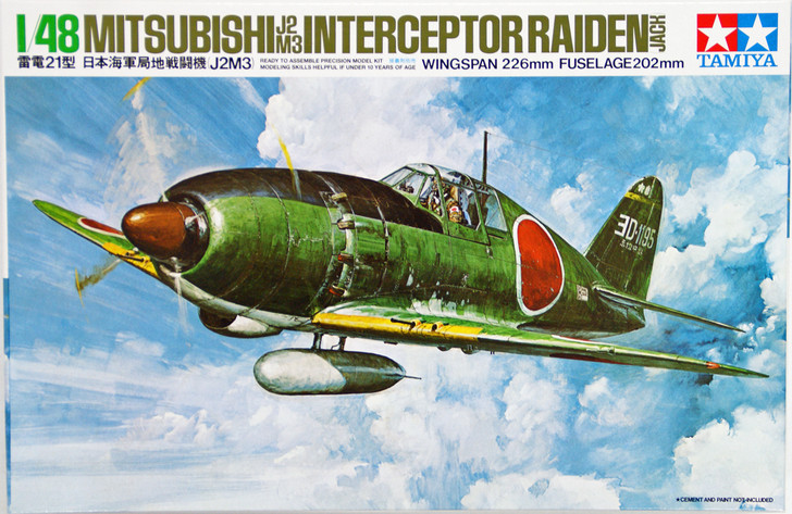 Tamiya 61018 Mitsubishi J2M3 Interceptor Raiden Jack 1/48 Scale